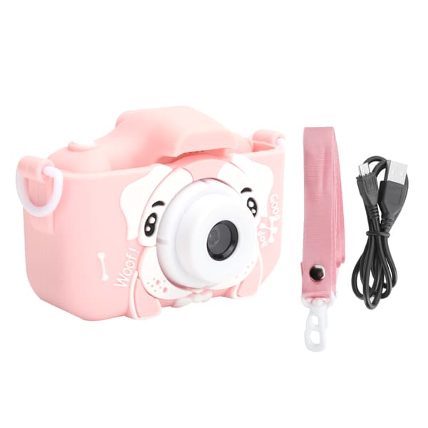 Barnas kamera Mini valpemønster Digital 1080P videopuzzlespill Gaver X5S 13MPPink