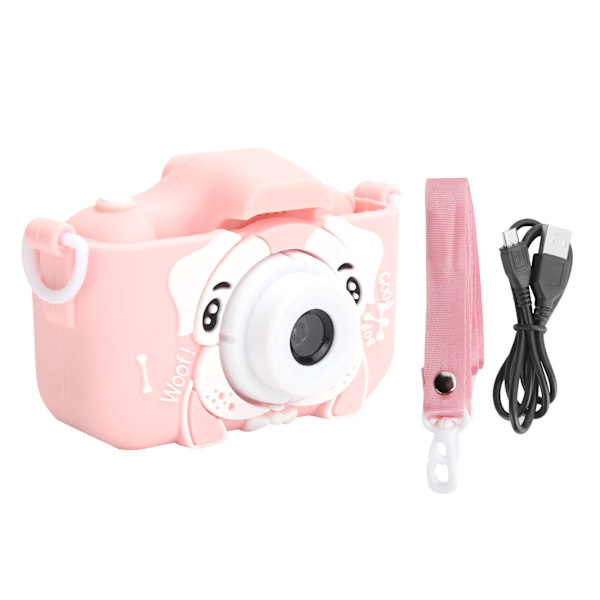 Børne Kamera Mini Hvalpemønster Digital 1080P Video Puslespil Legetøj Gaver X5S 13MPPink