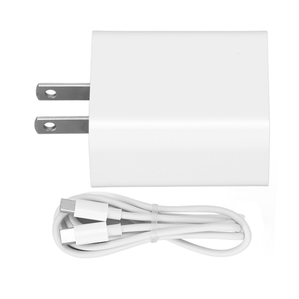 QC3.0 18W PD Snabbladdare Dubbelport Snabbladdare med Typ C till Typ C Kabel för Smarttelefon 100‑240VUS-kontakt