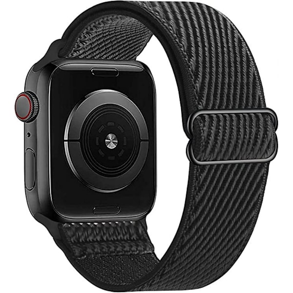 Justerbar elastisk nylon solo ringrem för Apple Watch, bohemisk stil smartklocka rem（etnisk stil13）