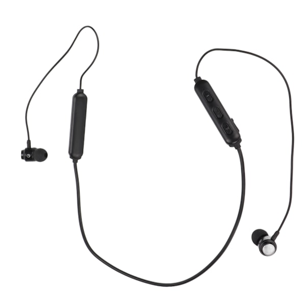 Bluetooth-headset, nakkebånd, trådløst headset, nakkebånd, sports-headset, støjreducerende ørepropper med mikrofon, sort