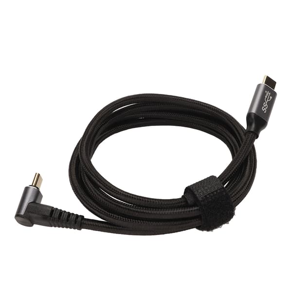 90 graders USB C-kabel 4K 60Hz stöder PD100W Typ C 3.1 Gen2 Full Function USB C snabbladdningskabel för Steam Deck 150cm/59.1in