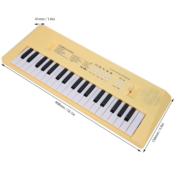 Elektrisk piano med 37 tangenter för nybörjare Yellow BF‑3738