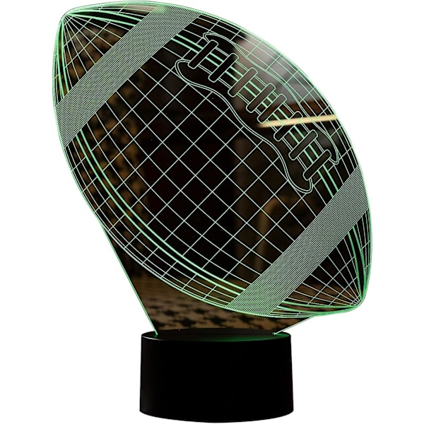 3D Natlampe til Drenge Fodbold Illusion Lampe USB Berøring 7 Farve Skiftende Soveværelse Bordlampe Fødselsdagsgave til Børn