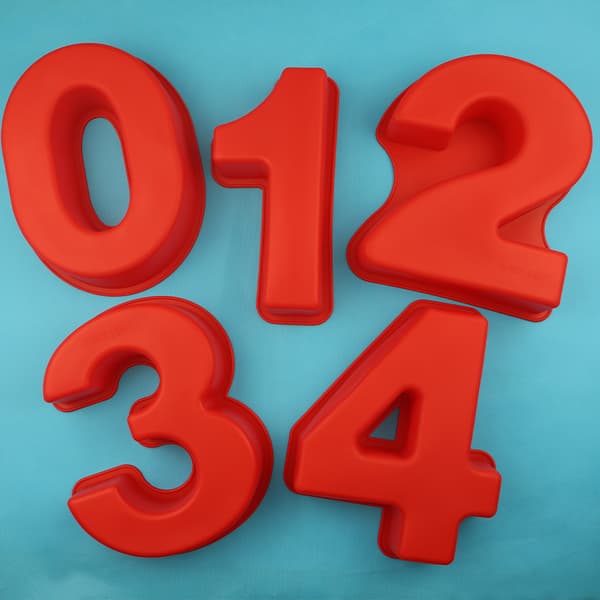 10 tommer 3d store silikone tal kageforme. Diy bage kageform. Fødselsdag-9 stk.