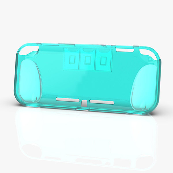 Mjukt TPU-skyddsfodral för spelkonsol med förvaringstillbehör för Switch Lite-värd med greppspår, grönt