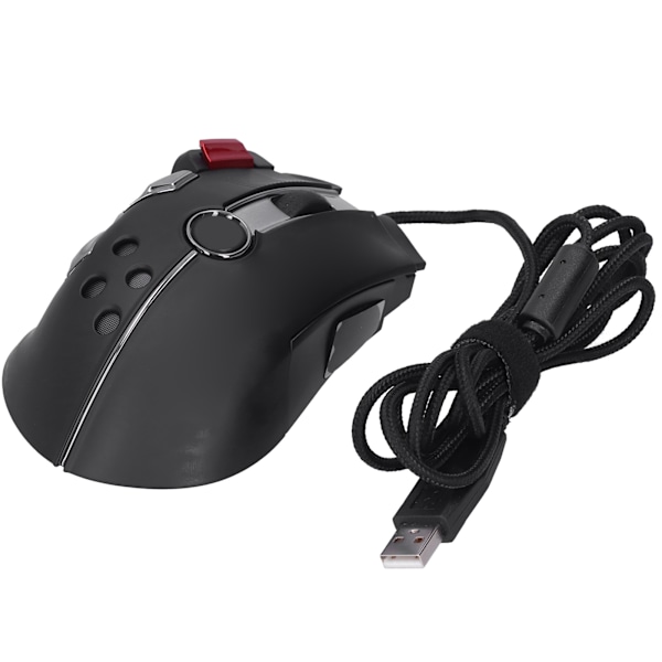 Mus med ledning, sort, ESports Gaming Free Drive RGB-belysning USB-computertilbehør (sort)