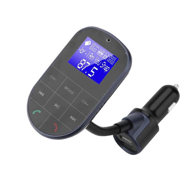 Håndfri opkald bil FM-sender oplader klar LCD Bluetooth FM-sender biloplader