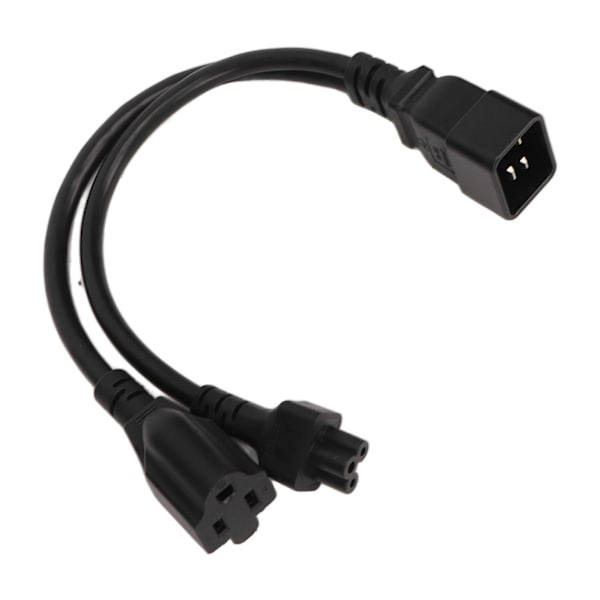 IEC320 C20 til IEC320 C5 5 15R Strømkabel Han til Hun Standard Heavy Duty Y Splitter Adapter Kabel  125‑ 1.0ft