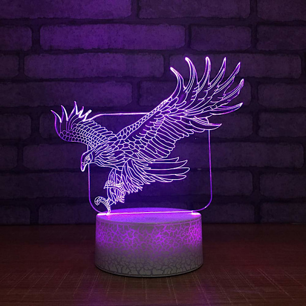 3D LED Skrivbordslampa Nattlampa RC Fjärrkontroll 7 Färgbyte Touch Art Hem Barn Sovrum Sovdekor Semester (Superhjälte)