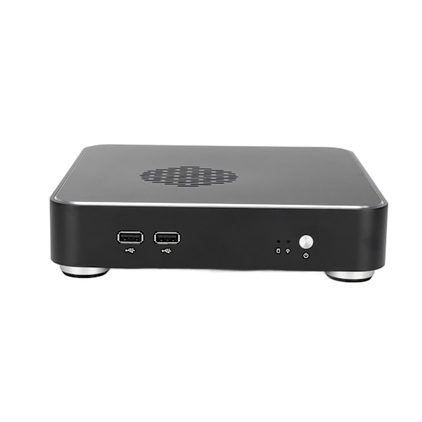 Stationær computerkabinet God varmeafledning Ekstraordinær kompakt sort Mini HTPC-kabinet til hjemmevideokomputer