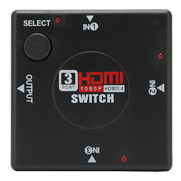 Vaihdin 3 sisään 1 ulos High Definition Multimedia Interface -äänenmuunninsignaalinjakaja