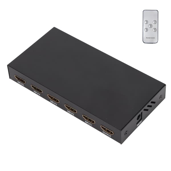 HD Multimedia Interface-switch 5x1 4Kx2K understøtter 3D fjernbetjening HD Multimedia Interface-switcher