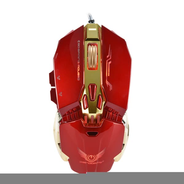 zerodate X800 3200 DPI LED-lys kablet USB programmeringsspilmus rød