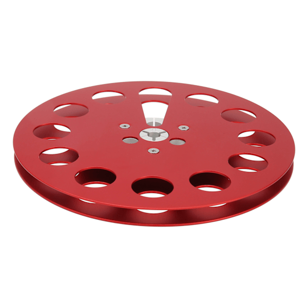 1/4 7 tommer optagelspole Universal 11 huller vindmodstandshuller tom spole til optagelse rød