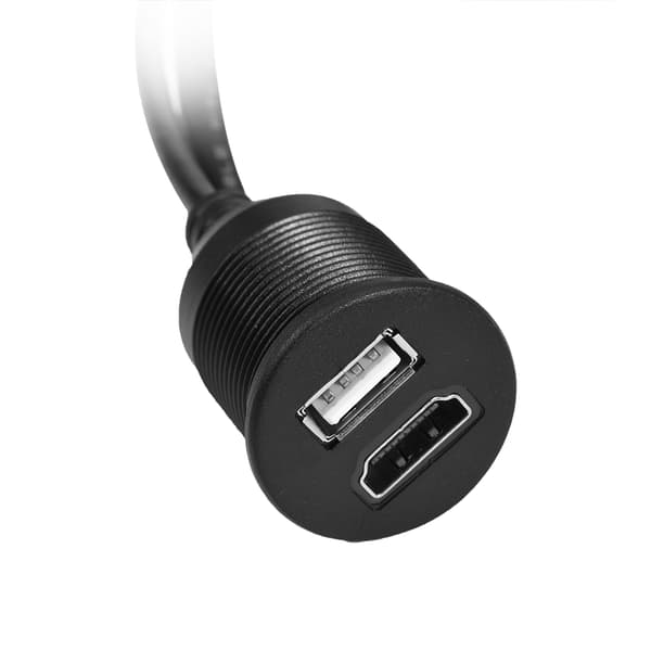 1M Bilinstrumentpanel USB 2.0/3.0/3,5 mm/AUX/HDMI Panel Infälld Monteringsförlängningskabel 5#