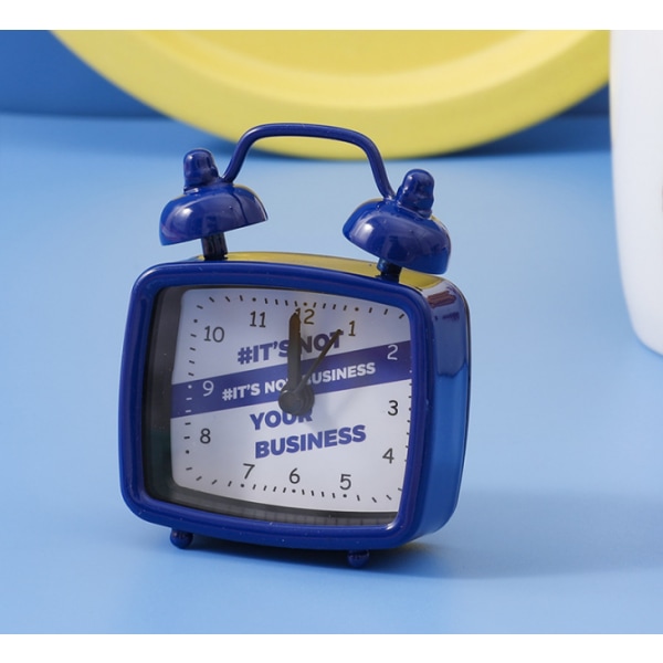 Mini liten vekkerklokke, enkel kreativ klokke for barn gutter og jenter, egnet for nattvakt på studentrom
