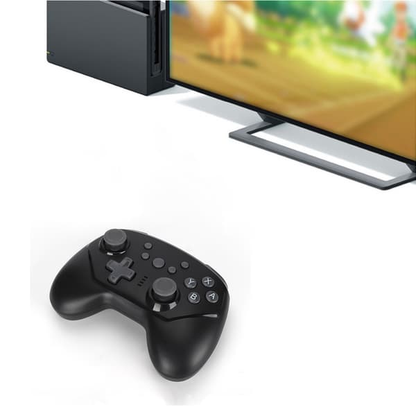 Trådløs ledningskontakt Gamepad Controller Joypad Fjernbetjening til Switch Console Joystick Sort