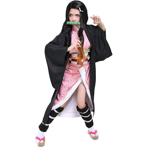 Nezuko Cosplay -asu Anime Cosplay -asusetti Halloween -asu aikuisille ja lapsille (150CM)