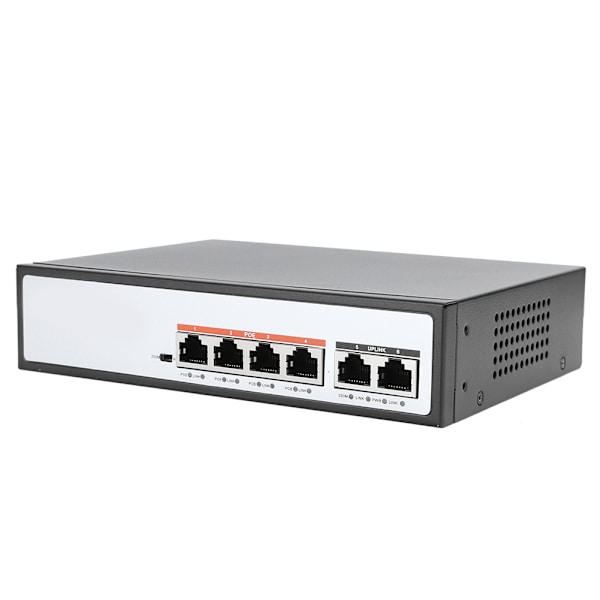 6CH POE-switch, åsksäker typ 100M 6-portars smart övervaknings dedikerad utbyte 200-240V