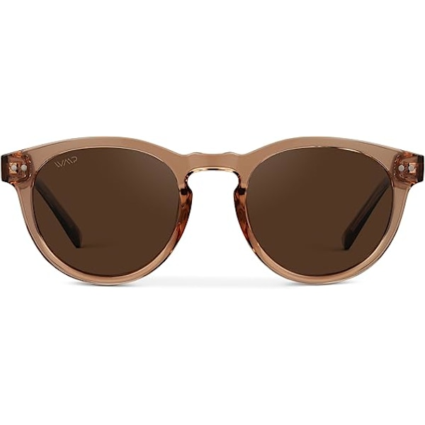 WearMe Pro Polarisoidut Klassiset Pyöreät Retro Naisten Aurinkolasit Tawny
