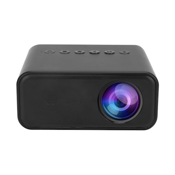 YT500 Mini projektor bærbar filmprjektor med lyd og video/USB/hukommelseskort-grænseflader 100‑240V sort EU-stik
