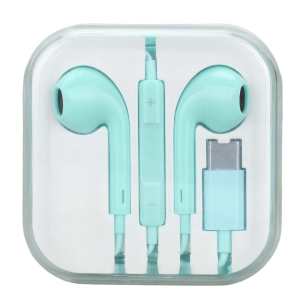 Type C -kuulokkeet, äänenvoimakkuuden säätö, melunvaimennus, mukavat puhelimen kuulokkeet Xiaomi Blue Green -puhelimille