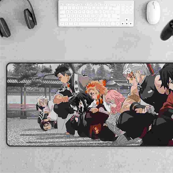 Musematte Gummi Anime Tegneserie Mønstre Anti Skli Vanntette Gaming Musematte Datamaskin Bordmatte 90x40cm(35x16in)