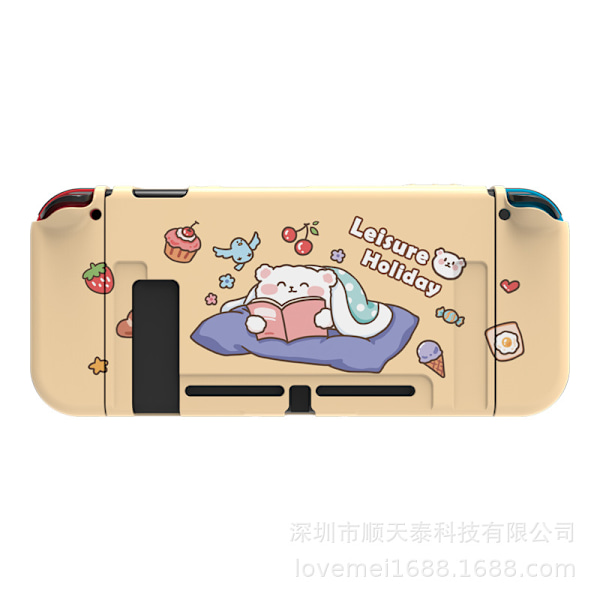 Dockningsbar skyddande väska för Nintendo Switch, söt mjuk TPU slim case cover för NS-konsol och Joy-Con-kontroller