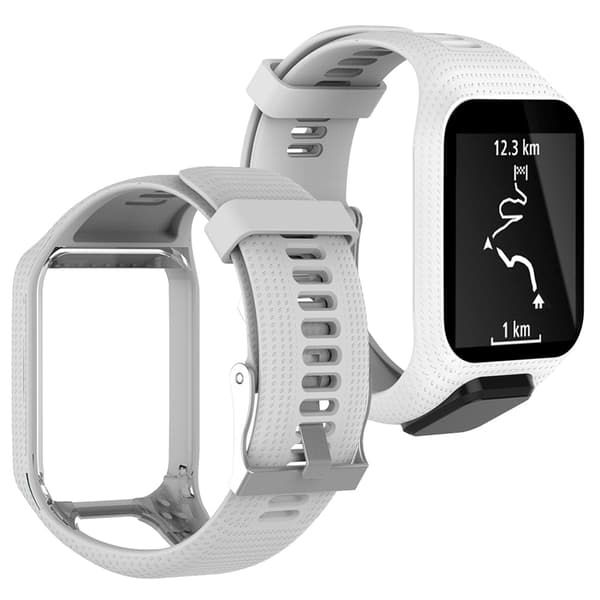 Silikone Rem til Tomtom Runner 2 Sportsur (Hvid)