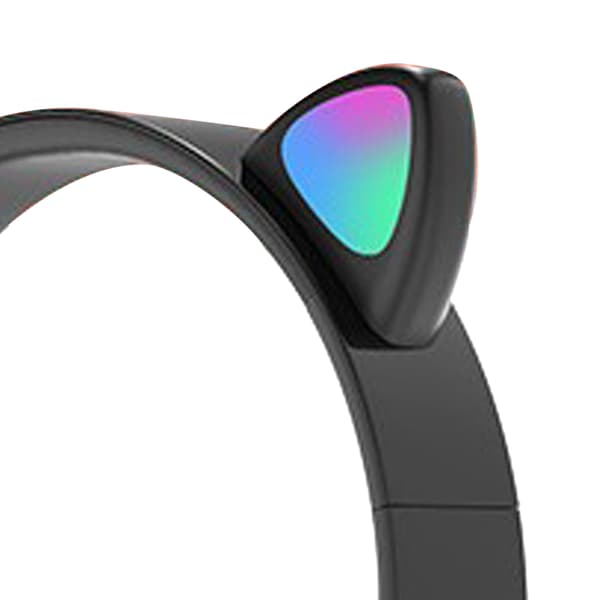 Kattøre Bluetooth-headset Søtt Stereo Justerbart Oppladbart Trådløst Musikk-headset med Lys for Jenter Gutter