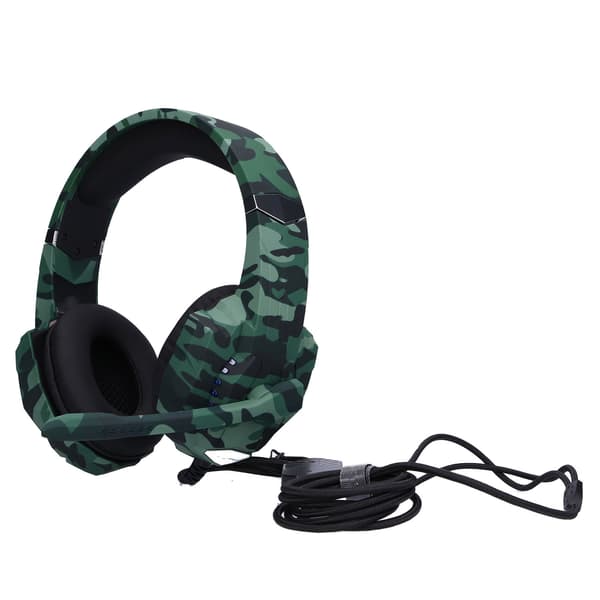 PYTHON FLY G9000PROCC Trådbundet Gaming Headset Brusreducerande ESports Headset för PS4(Kamouflage Grön )