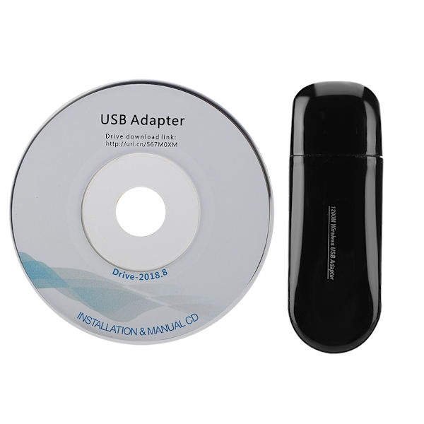 1200M Dual Band AC Trådlös Wifi Bluetooth Adapter WiFi Nätverks USB Adapter Kort