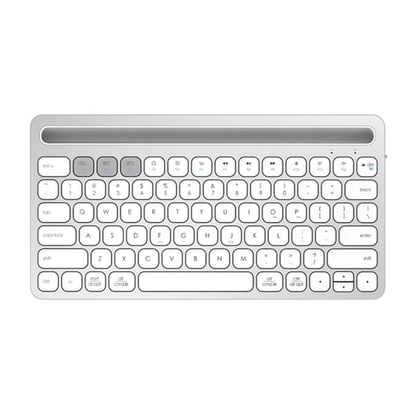 Ik8500 Multifunktionel bærbar Bluetooth-tastatur til computer, telefon og tablet (sølv)