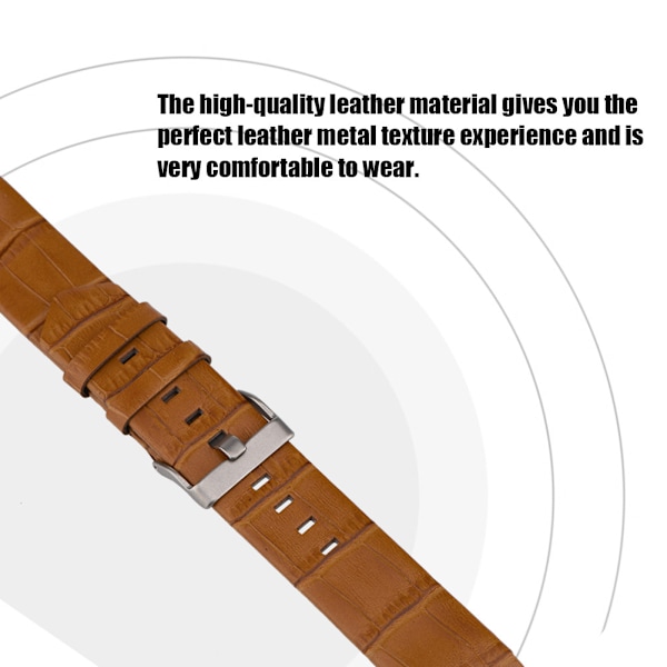 Färg Läder Armband Ersättning Rem Metall Spänne Rem för Fitbit charge2 Ljusbrun