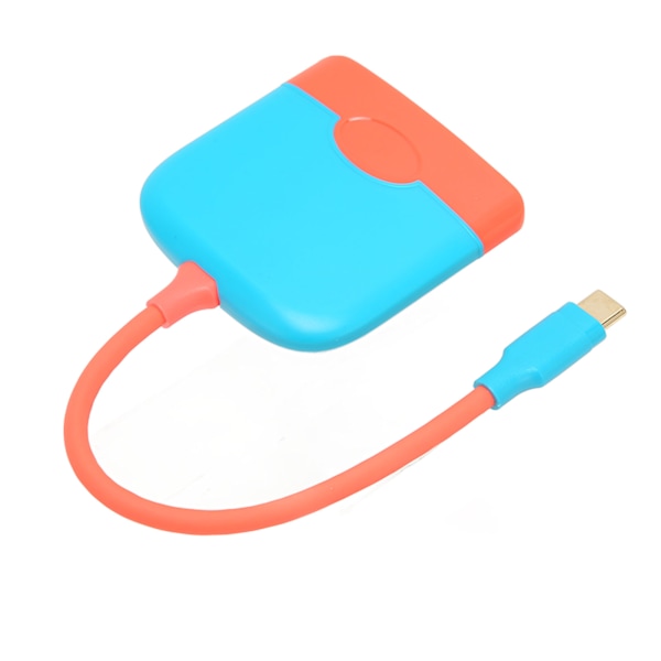 3 i 1 USB C till HD Multimedia Interface-adapter USB C till USB C USB3.0 Multi Port-adapter kompatibel för typ C-enheter Blå Röd