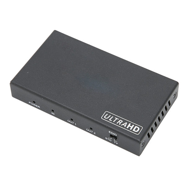 HD Multimedia Interface-splitter 1 in 2 ut 4Kx2K vid 60Hz 18Gbps bandbreddsomkopplare för PS3 TV DVD-spelare 100‑240V EU-kontakt