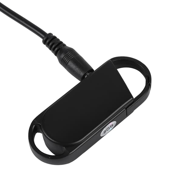 8G U Disk USB Flash-driver Mini Audio Stemmeopptaker Nøkkelring Digital Diktafon med Øretelefon