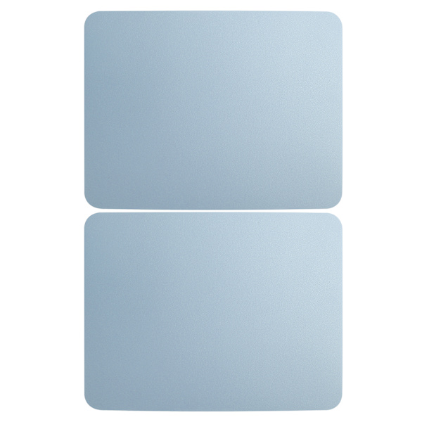 2 st musmatta 2-sidig PVC-läder vattentät skrivbordsmatta kontor hem musskydd 27x21cm (blå silver)