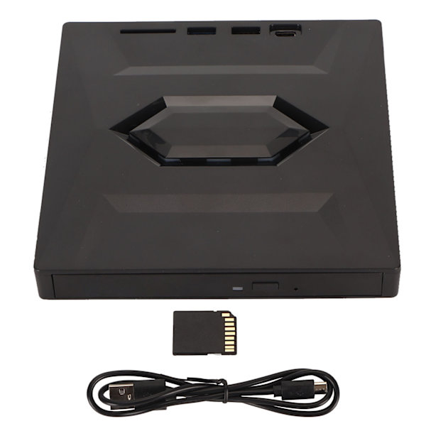 Ulkoinen DVD-asema USB 3.0 Type C High Speed 5Gbps Tallennuskorttipaikka Plug and Play DVD-poltin kannettavalle tietokoneelle Pöytätietokone AIO