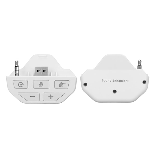 For Xbox One Controller Lydforbedrer Stereo Hodetelefonadapter med 4 EQ Lydmoduser og Deteksjonsmodus Hvit
