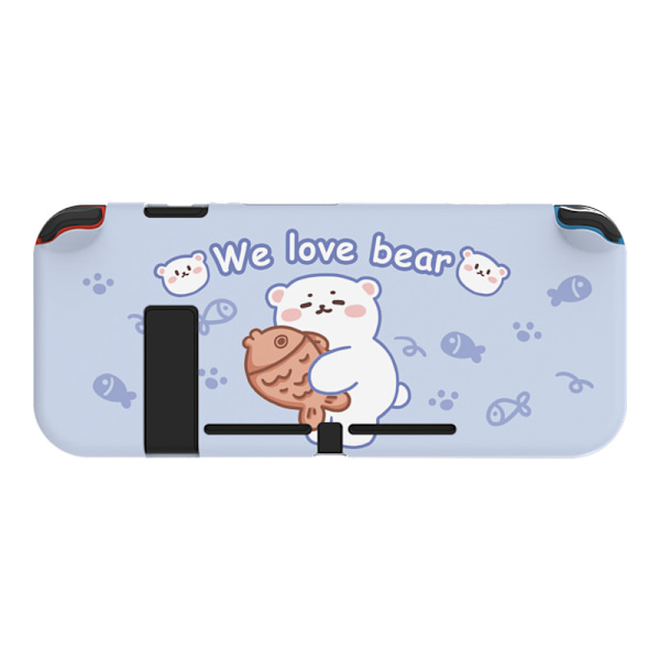 Dokkbar beskyttende deksel for Nintendo Switch, myk TPU-slank deksel for NS-konsoll og Joy-Con-kontrollere