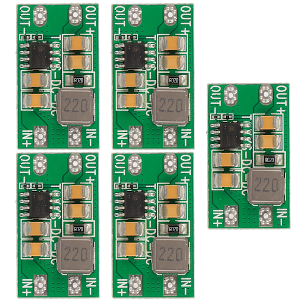 5PCS DC til DC Buck-modul 92% konverteringseffektivitet Høyfrekvens 12V til 24V til 9V/2A-modul for datamaskin