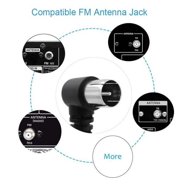 FM-antenni naaras / urosliitin stereoääniradiovastaanotin