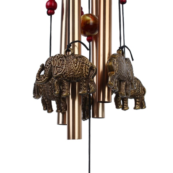 Elefant mönster metall vindspel Craft prydnad inomhus utomhus Yard dekoration