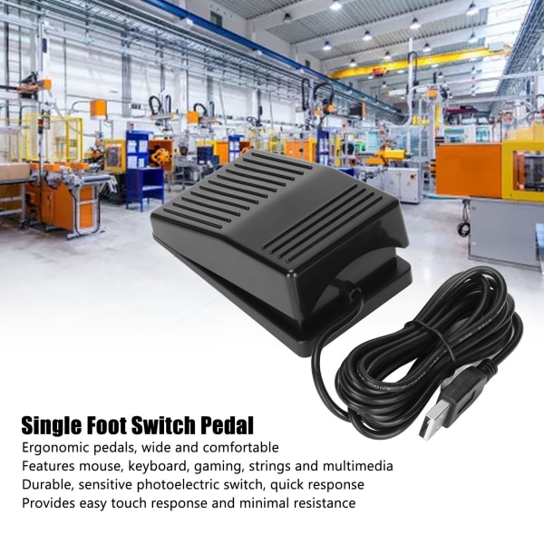 USB-fotswitchpedal fotoelektrisk switch multifunktionell enkel fotswitchpedal med 2 meter kabel för dator