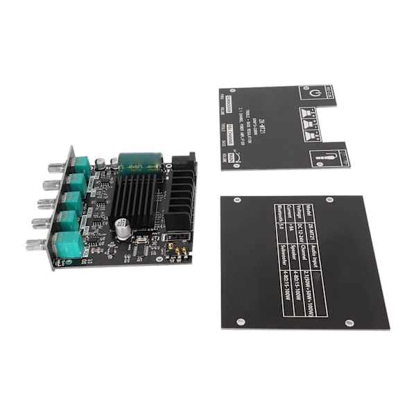 ZK MT21 Bluetooth-virranvahvistinmoduuli 2.1-kanavainen DC 12V-24V äänenvahvistinmoduuli 20-100W 4-8Ω kaiuttimelle
