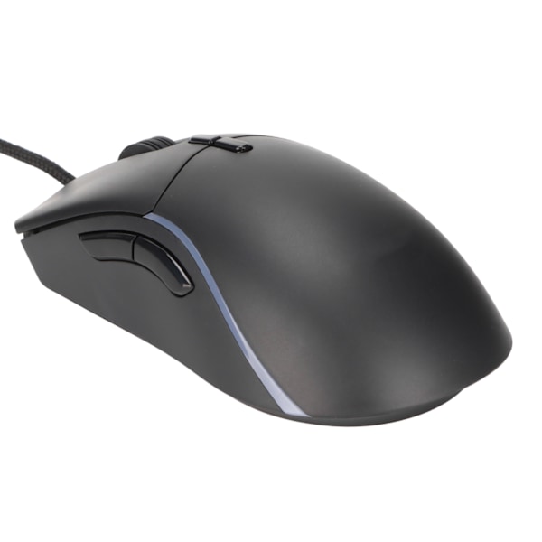 RGB-mus med 13 lystilstande, 6 niveauer DPI, frit vægtdesign, sort ergonomisk gamingmus til computer til spil