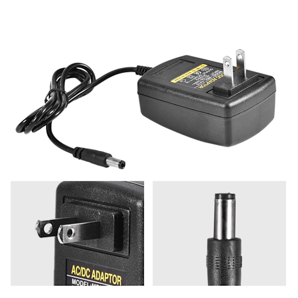 Universell AC100-240V till DC 24V 1A Adapter Strömförsörjning Väggladdare Sladd 5.5*2.1mm