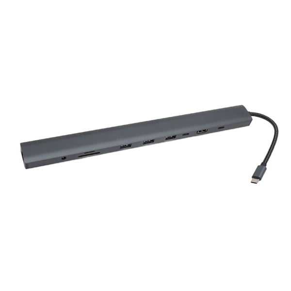 10 in 1 USB-keskitin, tyyppi C - 4K HD Multimedia Interface VGA PD 100 W RJ45-portti 3,5 mm ääni 4 USB3.0 USB C -keskitin moniporttisovitin